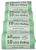 Kompostowniki - All-Green 10 litrów kompostierbarer biobag worek na śmieci, kuchenny 100 worki na śmieci VC 10L-4 - miniaturka - grafika 1