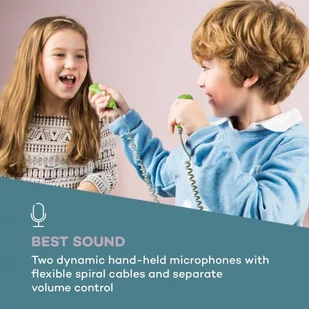 Auna Pocket Rocker BT, odtwarzacz karaoke BT, port USB, MP3, 2x micro, kolor zielony MG10-Kar Player-WH/G - Inne akcesoria audio-wideo - miniaturka - grafika 6