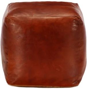 vidaXL vidaXL Puf, brąz tan, 40x40x40 cm, prawdziwa kozia skóra - Pufy i podnóżki - miniaturka - grafika 4