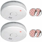 Czujniki czadu, dymu, gazu - Elro FS1805 zestaw 2 czujek dymu z klejem magnetycznym, bateria 5 lat gwarancji / DIN EN14604, kolor biały, 2 sztuki - miniaturka - grafika 1