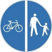 Wyposażenie miejsc publicznych - Znak nakazu C-13-16 droga dla pieszych i rowerów - miniaturka - grafika 1