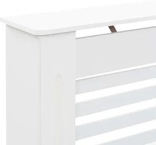 vidaXL Osłona na kaloryfer, biała, 112x19x81,5 cm, MDF - Akcesoria grzewcze - miniaturka - grafika 6