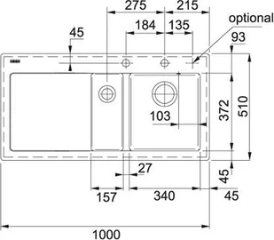 Franke Mythos MTK 651-100 onyx 124.0379.868 - Zlewozmywaki - miniaturka - grafika 3