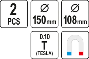 Yato ZESTAW MISEK MAGNETYCZNYCH 2 SZTUKI YT-08302 - Narzędzia warsztatowe - miniaturka - grafika 4