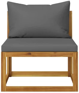 vidaXL 4-osobowa sofa ogrodowa z poduszkami, lite drewno akacjowe - Sofy ogrodowe - miniaturka - grafika 8