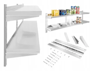 Royal Catering Półka wisząca nierdzewna RCWR-160.2 podwójna 160cm RCWR-160.2 RCWR-160.2 - Meble gastronomiczne Royal Catering Półka wisząca nierdzewna RCWR-160.2 podwójna 160cm RCWR-160.2 RCWR-160.2 - Meble gastronomiczne - miniaturka - grafika 2