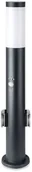 Lampy ogrodowe - V-tac Lampa zewnętrzna z czujnikiem + 2 gniazda 1xE27/60W/230V IP44 60cm czarny - miniaturka - grafika 1