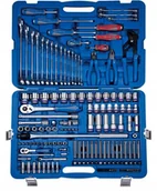 Zestawy narzędziowe - KING TONY Zestaw nasadek klucze 1/4 3/8 1/2 153ele - miniaturka - grafika 1