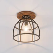 Lampy sufitowe - Lindby Rutger lampa sufitowa z klatkowym kloszem - miniaturka - grafika 1