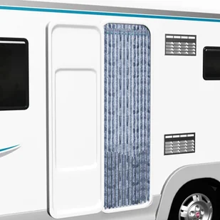 vidaXL Zasłona przeciwko owadom, srebrna, 90x200 cm, szenil vidaXL - Akcesoria do okien - miniaturka - grafika 2