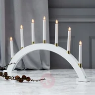 Świeczniki - Best Season Drewniany łuk świetlny Gillian, biały - miniaturka - grafika 1