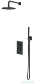 Baterie wannowe i prysznicowe - Omnires Contour system prysznicowy podtynkowy termostatyczny antracyt SYSCT11AT | - miniaturka - grafika 1