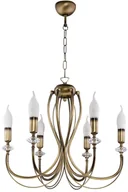 Lampy sufitowe - Jupiter 1612 - Żyrandol na łańcuchu MELODY 6xE14/40W/230V mosiądz patyna - miniaturka - grafika 1