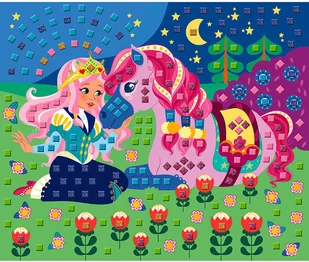 Janod Zestaw artystyczny Mozaika Konie i jednorożce 5+, (stary indeks: J07804) solution-bc-7945-0 - Zabawki kreatywne - miniaturka - grafika 8