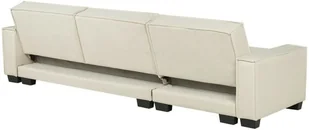 Beliani Sofa narożna prawostronna z funkcją spania beżowa ROMEDAL - Narożniki - miniaturka - grafika 6