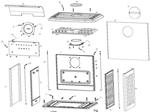 Ekoprojekt 868 Piec wolnostojący Invicta 10kW Modena kolor emalia kremowa 86876394 - Piece wolnostojące - miniaturka - grafika 11