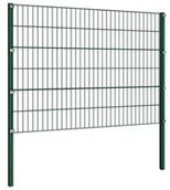 Ogrodzenia - GSTORE Panel ogrodzeniowy ze słupkami żelazny 11,9 x 1,2 m zielony GS-278667 - miniaturka - grafika 1