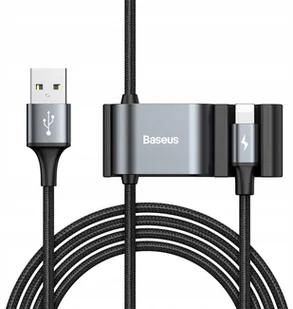 Baseus Special Data Kabel USB - Lightning iPhone + rozgałęźnik 2x USB HUB czarny CALHZ-01 - Kable USB - miniaturka - grafika 6