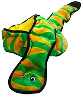 Zabawki dla psów - Outward Hound zewnętrznych Hound kyjen 32005 invitox ncibles plusz wąż bez wypełnienia wytrzymały psy zabawki piszczenia służy do zabawy z elementami 12 piszczenia, rozmiar L, zielony 32005 - miniaturka - grafika 1