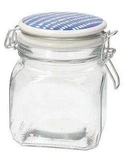 TOGNANA Pojemnik szklany TOGNANA Ulay 0.6 L Biało-niebieski - Pojemniki kuchenne - miniaturka - grafika 2