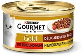 Mokra karma dla kotów - Purina GOURMET Gourmet 12176243 Mokra Karma z Wołowiną i Kurczakiem dla Kotów, 12 x 85 g 12176243 - miniaturka - grafika 1