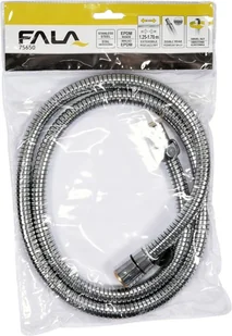 FALA WĄŻ PRYSZNICOWY ROZCIĄGLIWY 1.25-1.7M WZMOCNIONY PODWÓJNY SPLOT CHROMOWANY ANTYTWIST 75650 - Węże prysznicowe - miniaturka - grafika 3