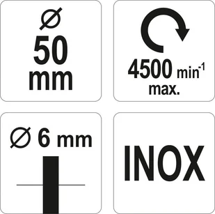 YATO SZCZOTKA TARCZOWA Z TRZPIENIEM 50MM INOX NA WIERTARKĘ YT-47565 - Akcesoria do elektronarzędzi - miniaturka - grafika 4