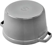 Garnki - Staub Garnek żeliwny okrągły wysoki La Cocotte 4,8 L grafitowy szary 40502-291-0 - miniaturka - grafika 1