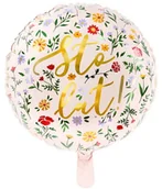 Balony i akcesoria - PartyDeco Balon foliowy Sto lat!, 35cm, jasny różowy FB50 [15347871] - miniaturka - grafika 1