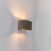 Lampy ścienne - QAZQA Wiejski owalny kinkiet betonowy - Arles - miniaturka - grafika 1