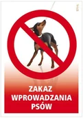 Akcesoria do bram - Znak informacyjny ZAKAZ WYPROWADZANIA PSÓW - miniaturka - grafika 1