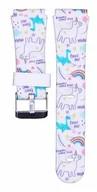 Akcesoria do smartwatchy - BEMI Pasek do smartwatcha BEMI Fun 20mm Wzór Jednorożca Biały BABFU08WH - miniaturka - grafika 1