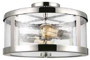 Feiss Sufitowa LAMPA loft FE-HARROW-SF Elstead szklana OPRAWA plafon okrągły industrialny polerowany nikiel FE-HARROW-SF - Lampy sufitowe - miniaturka - grafika 2