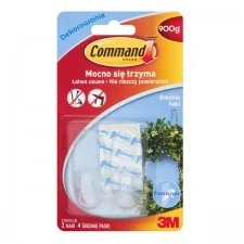3M Haczyki COMMAND Przeźroczyste Wielokrotnego Użytku Średnie 2szt 263 - Artykuły biurowe - miniaturka - grafika 2