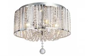 Lampy sufitowe - Reality Lampa sufitowa z kryształkami EVARTON 628004-06 plafon srebrny glamour do salonu 4 żarówki - miniaturka - grafika 1