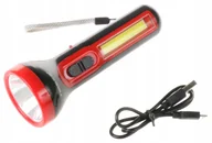 Latarki - Latarka akumulatorowa 220lumen Cob Usb Led 3W 1852 - miniaturka - grafika 1