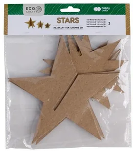 GDD Zestaw kształtów tekturowych 3D Stars 3szt - Pozostałe akcesoria dla plastyków - miniaturka - grafika 2