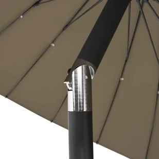 vidaXL Parasol ogrodowy na słupku aluminiowym, 270 cm, taupe vidaXL - Parasole ogrodowe - miniaturka - grafika 6