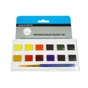 Pozostałe akcesoria dla plastyków - Daler Rowney AKWARELE AQUAFINE ZESTAW KIESZONKOWY 12 KOLORÓW 134500000 - miniaturka - grafika 1