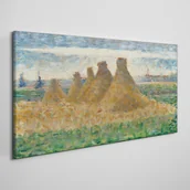 Obrazy i zdjęcia - PL Coloray Obraz na Płótnie Haystacks Seurat 100x50cm - miniaturka - grafika 1