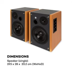 Auna Line 500 A Drewno + Czarny (JO2-R50BT) Drewno + Czarny - Głośniki i kolumny - miniaturka - grafika 8