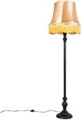 Lampy stojące - QAZQA Klasyczna lampa podłogowa czarna klosz Granny złoty 45cm - Classico - miniaturka - grafika 1