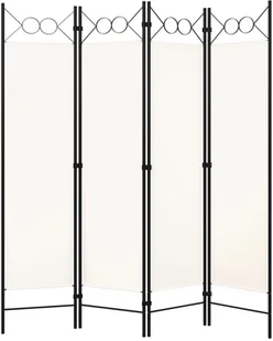 vidaXL Parawan 4-panelowy, biały, 160 x 180 cm vidaXL - Parawany - miniaturka - grafika 2