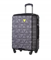 Walizki - Puccini Walizka Średnia Szara Antracyt ABS018B 8 - miniaturka - grafika 1