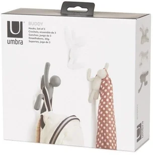 Umbra Wieszak ścienny Buddy szaro biały by 318165-023 - Wieszaki i stojaki - miniaturka - grafika 10