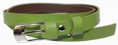 Paski - Complex (PL) Pasek Damski Skórzany Gładki (PL) 20 mm ZIELONY Wąski - miniaturka - grafika 1