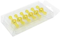Dekoracje domu - first4magnetsTM first4magnets f4 m13y 1 żółta małe owocowe Ski ttle magnes, biura i do lodówki, 1 opakowanie z 12, metal, 13 MM średnica x wysokość 19 MM F4M13Y-1 - miniaturka - grafika 1