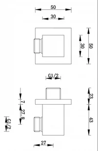 Laveo Laveo Kvadrato - przyłącze kątowe węża natrysku czarny NPQ 761K - Akcesoria hydrauliczne - miniaturka - grafika 3