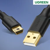 Kable USB - UGREEN 5-pinowy pozłacany kabel USB - mini USB 0,5m czarny (US132) - miniaturka - grafika 1