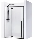 Ścianki i drzwi prysznicowe - Rea Drzwi prysznicowe szerokość 120 cm czarne profile Fargo UZYSKAJ 5 % RABATU NA ZAKUP K6328 - miniaturka - grafika 1